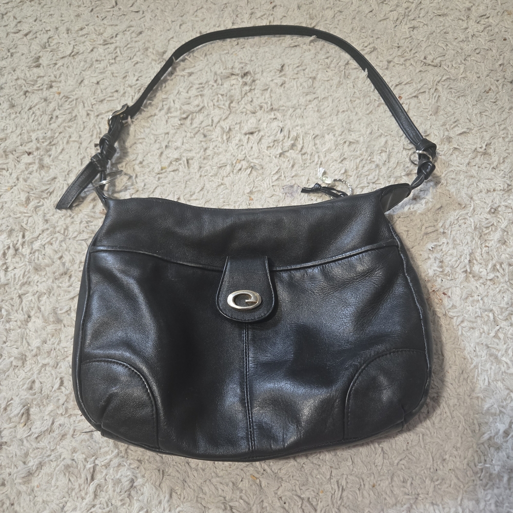 Coach Black Leather Shoulder Bag